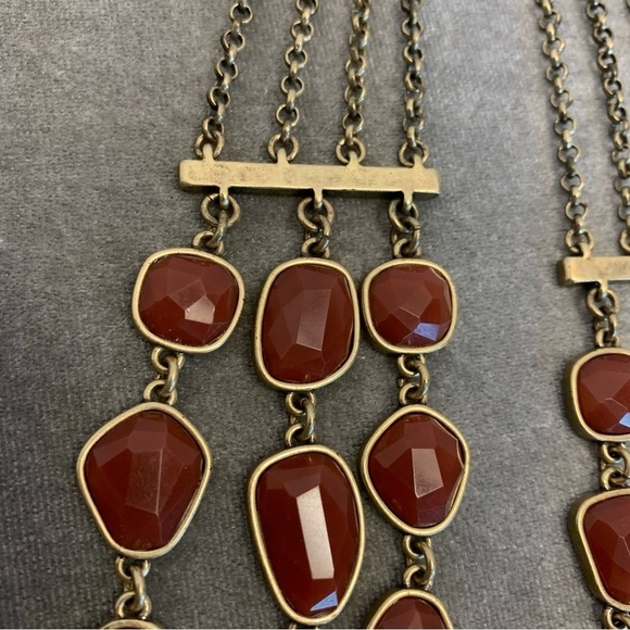 LUCKY brand red triple layered boho collar necklace - Picture 8 of 11